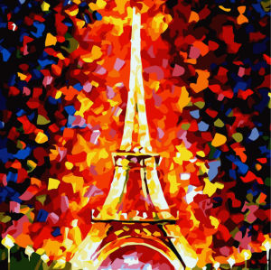 abstract paris paint by numbers - EN71-3 - ASTMD-4236 acrylic paint - paint boy 40*50cm