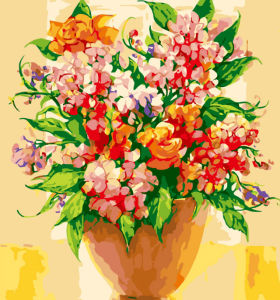 Paintboy pintura con números - del medio ambiente de acrílico pintura - aceite de la flor pintura en la lona