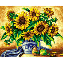 flower oil painting by numbers 40*50cm sunflower oil paintings G242