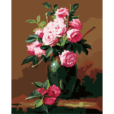 flower picture diy oil painting by numbers paint boy 40*50cm G265