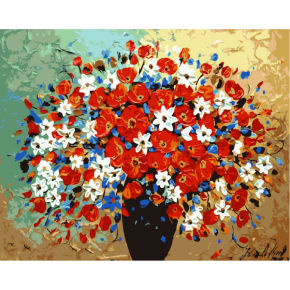 Pintura por números - acrílico pintura de la flor por números, Caliente foto de la flor pintura