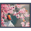 Canvas, Acrylic Paint,oil painting beginner kit- paint boy 40*50cm flower and bird picture oil painting
