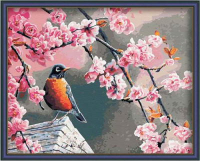Canvas, Acrylic Paint,oil painting beginner kit- paint boy 40*50cm flower and bird picture oil painting