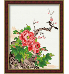 flower diy painting with numbers G045- EN71-3 - ASTMD-4236 acrylic paint - paint boy 40*50cm