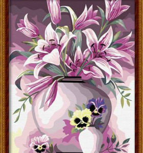 paintboy painting with numbers - environmental acrylic paint - flower picture oil painting G073
