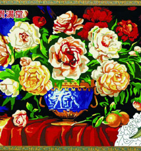 Diy pintura al óleo por números de la flor del diseño de acrílico de la pintura - pintura 40 * 50 cm G074