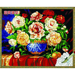 Diy pintura al óleo por números de la flor del diseño de acrílico de la pintura - pintura 40 * 50 cm G074