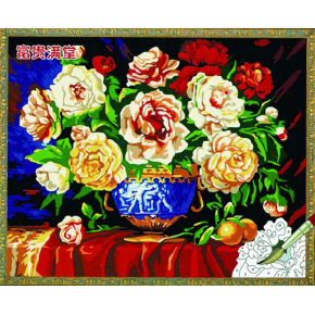 Diy Öl malen nach zahlen- Blume design foto acrylfarbe- Lack Junge 40*50cm g074