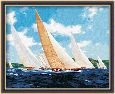 paintboy painting with numbers - environmental acrylic paint - seascape canvas painting G079