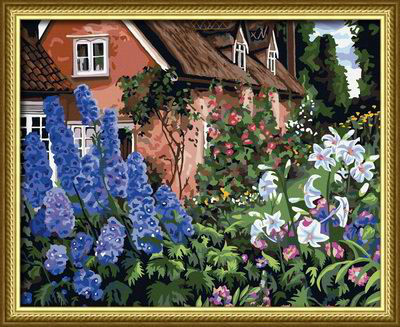 oil painting flower picture painting by numbers - environmental acrylic paint - CE 40*50cm