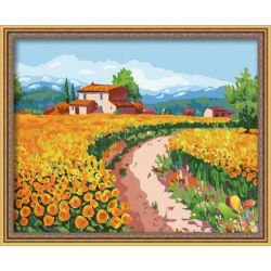 Landschaftsmalerei von Zahlen- en71-3- astmd- 4236 acrylfarbe- Lack Junge 40*50cm g085