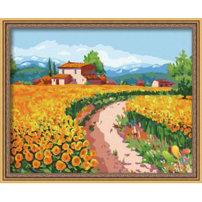 Landschaftsmalerei von Zahlen- en71-3- astmd- 4236 acrylfarbe- Lack Junge 40*50cm g085