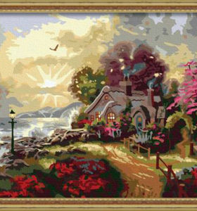 Ölgemälde für anfänger- Leinwand Ölgemälde set-diy kunst gesetzt Landschaft malen nach zahlen g097