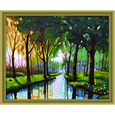 Landschaft diy digitale Ölgemälde- en71-3- astmd- 4236 acrylfarbe- Baum bild malerei