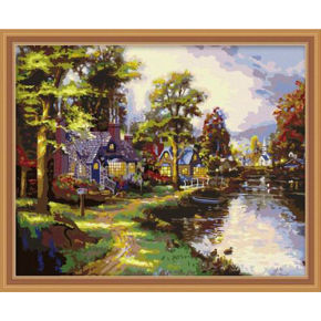 Diy Ölbilder nach zahlen- Ölgemälde für anfänger- Landschaft leinwand Ölgemälde set-diy kunst