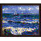 abstact seascape painting with numbers - environmental acrylic paint - G124