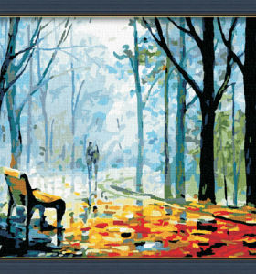 Pintura abstracta por números - pintura de acrílico - foto del árbol de la lona pintura G130