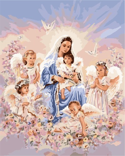 diy oil painting by numbers -canvas oil painting with angel picture GX7401