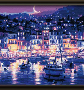 EN71-3 - ASTMD-4236 acrylic paint - paint boy oil painting moon night picture 40*50cm