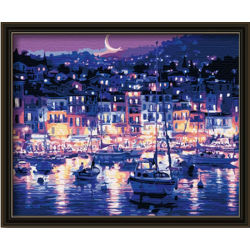 En71-3 - ASTMD-4236 de acrílico pintura - pintura niño pintura al óleo de la luna noche 40 * 50 cm