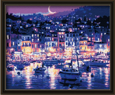EN71-3 - ASTMD-4236 acrylic paint - paint boy oil painting moon night picture 40*50cm