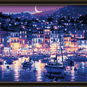 EN71-3 - ASTMD-4236 acrylic paint - paint boy oil painting moon night picture 40*50cm