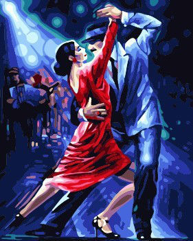 diy painting with numbers - EN71-3 - ASTMD-4236 acrylic paint - dancer picture