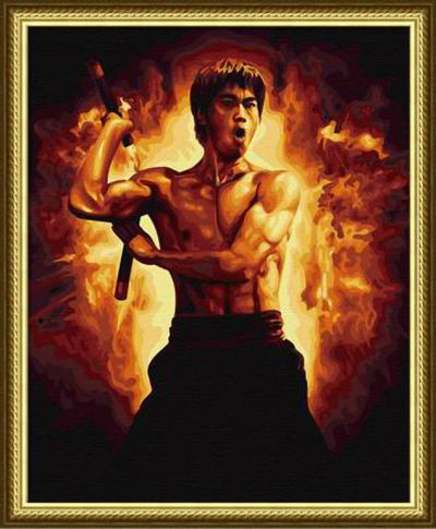 painting by numbers - EN71-3 - ASTMD-4236 acrylic paint - chinese kongfu paint boy 40*50cm