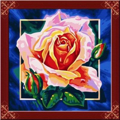 Excellent Canvas Handmade coloring by numbers factory new flower painting