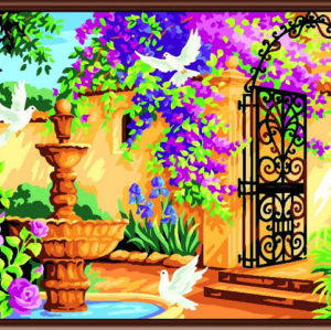 diy oil painting by number landscape frames oil painting