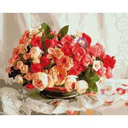 Pintura al óleo imagen de la flor, Pintura en la lona - fabricante - en71, Ce, Sgs - OEM