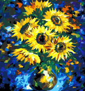 painting on canvas - manufactor - EN71,CE,SGS - OEM-sunflower oil painting flower picture