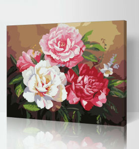 painting on canvas - manufactor - EN71,CE,SGS - OEM-flower photo oil painting -art supplies
