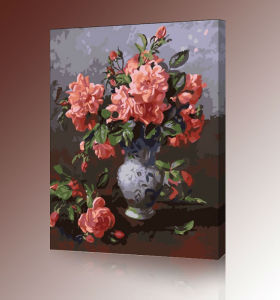 Diy pintura al óleo digital - fabricante - en71, Ce, Sgs - OEM - ventas al por mayor imagen de la flor pintura