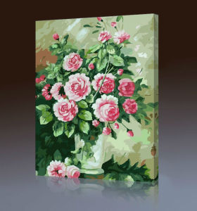 flower abstract oil painting by numbers ,paint with numbers - manufactor - EN71,CE,SGS - OEM