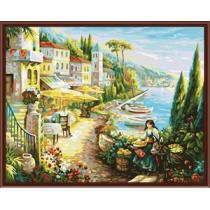 2014 factory sell CE EN71 abstract landscape diy digital oil painting