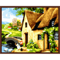 Abstract 2.5cm thickness wooden frame diy digital oil painting