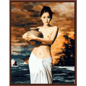 paintboy diy gerahmte leinwand sexy nackte frau bodypainting kunst nach zahlen