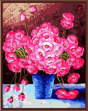 Yiwu manufactory DIY digital flower acrylic canvas paintings for home decoration
