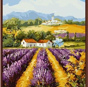 Manufacturer good quality framed canvas landscape DIY painting by numbers
