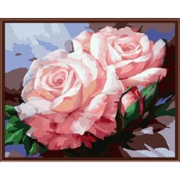 40*50 handmade flower canvas oil painting with number