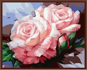 40*50 handmade flower canvas oil painting with number