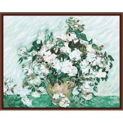 Yiwu fábrica 40 * 50 abstracta de la flor diy pintura al óleo en la lona