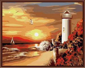 Paintboy paisaje marca lienzo enmarcado 40 * 50 pinturas al óleo by número
