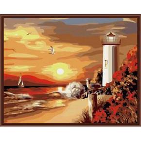 Paintboy marke Landschaft gerahmte leinwand 40*50 Ölgemälde von nummer