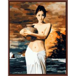 Yiwu fabricante desnuda de la lona pinturas al óleo por número
