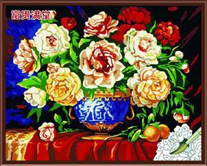 Yiwu fabricante de la flor del peony pinturas por número