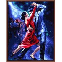 Wholesale DIY digital 40*50 canvas flamenco dancing oil painting