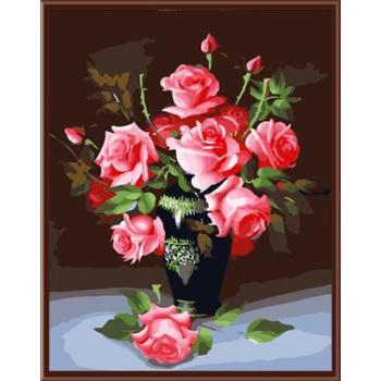 Manufactor CE DIY digital 40*50 canvas flower oil painting