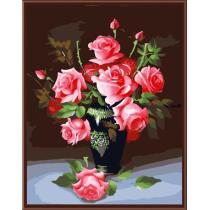 Manufactor CE DIY digital 40*50 canvas flower oil painting